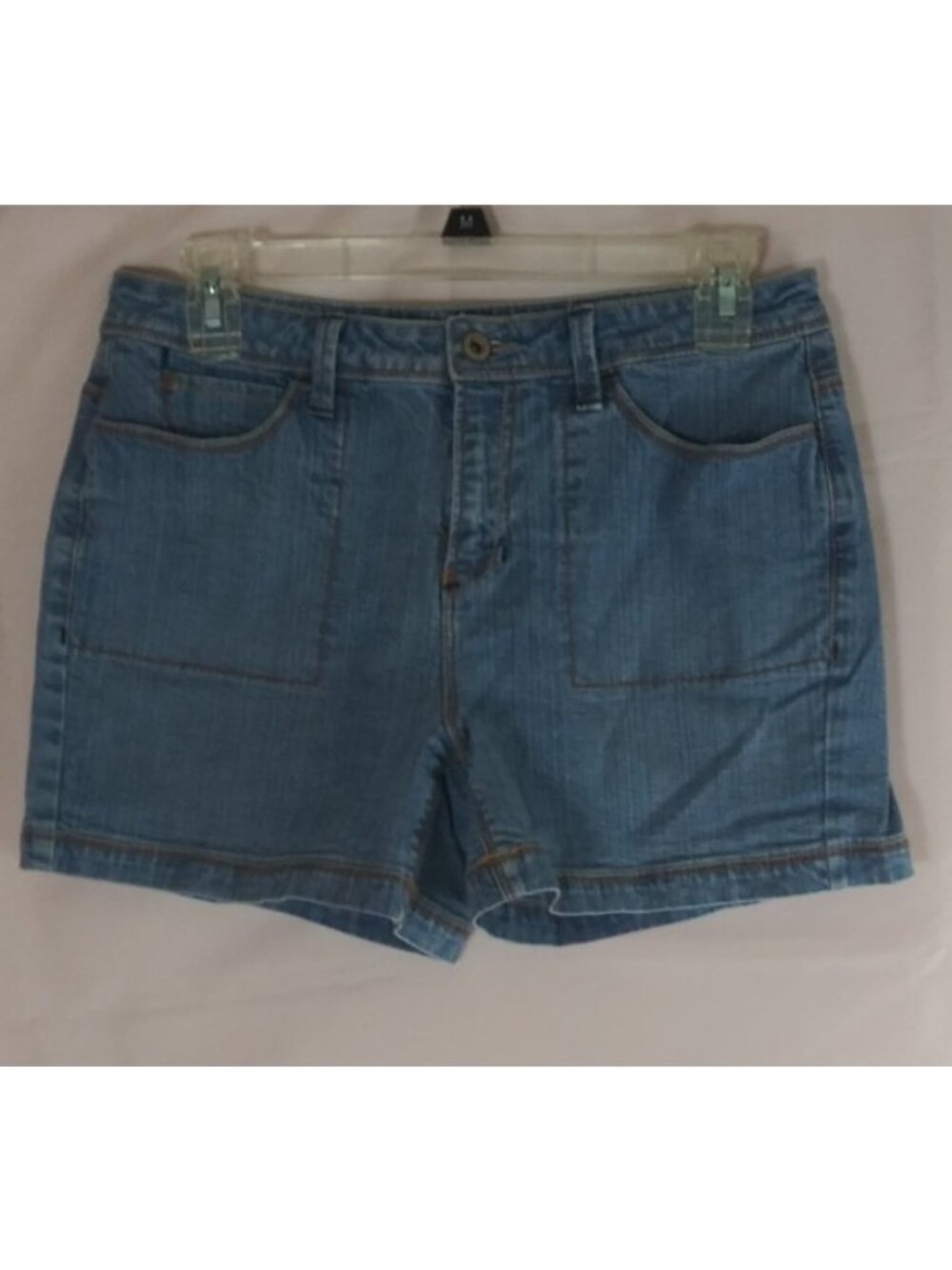 Faded Glory Women's Stretch Low Rise Denim Booty Jean Short Size 6